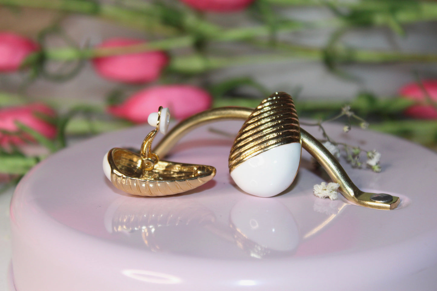 Modern Marble- Ear Clip